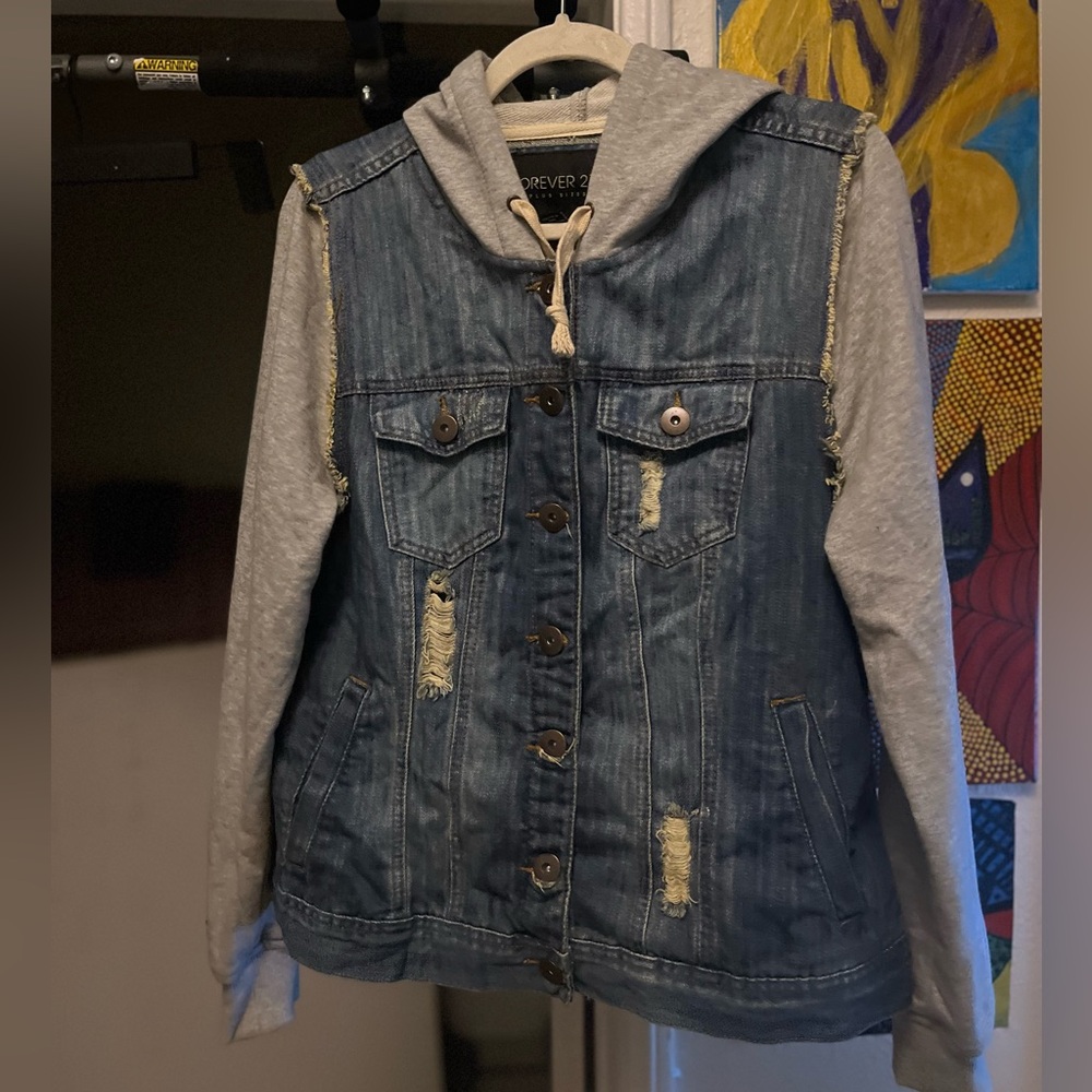 Forever 21 Jean Vested Jacket